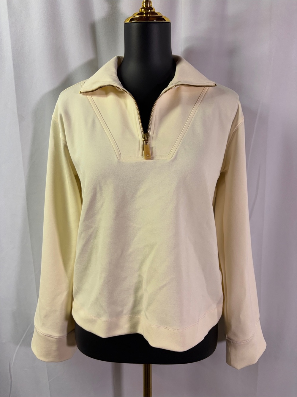 Scotch & Soda Amsterdam Cream Long Sleeve Half Zip Pullover